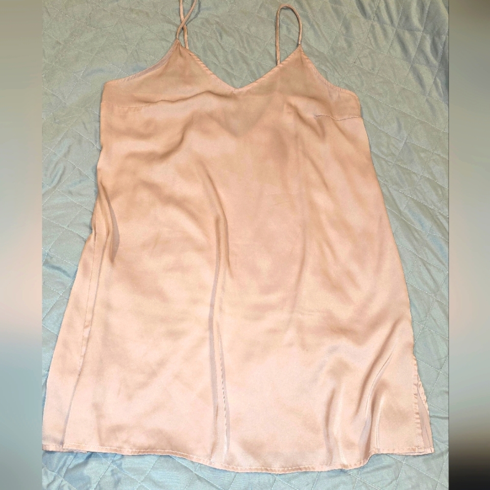 Stars Above Blush Satin Slip Dress